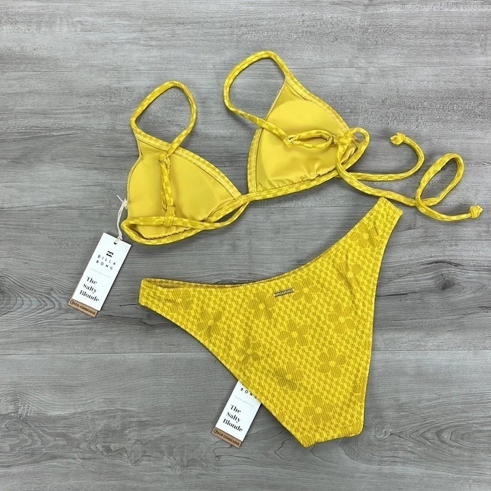 ☀️BILLABONG☀️ MADE YA LOOK TRI Salty Blonde Made Ya Look Hike Bikini SET - Picture 13 of 15